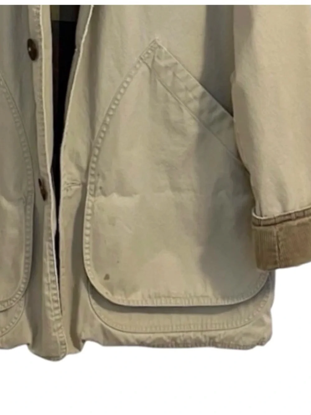 Vintage J Crew Barn Coat Corduroy Collar and Cuffs 100% Cotton